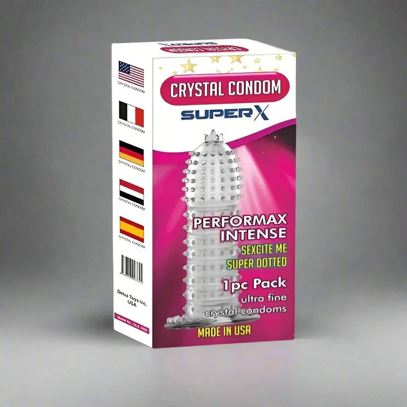 Transparent Studded Pleasure Condom Sleeve