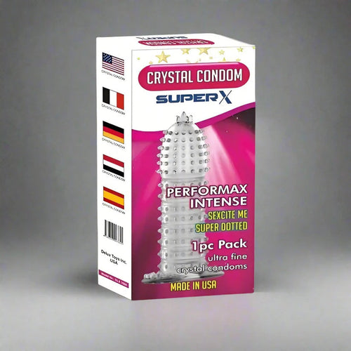 Transparent Studded Pleasure Condom Sleeve