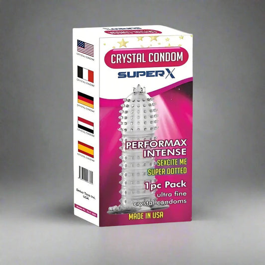 Transparent Studded Pleasure Condom Sleeve