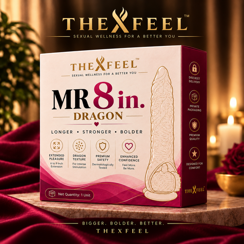 DOTTED DRAGON CONDOM  8 IN.