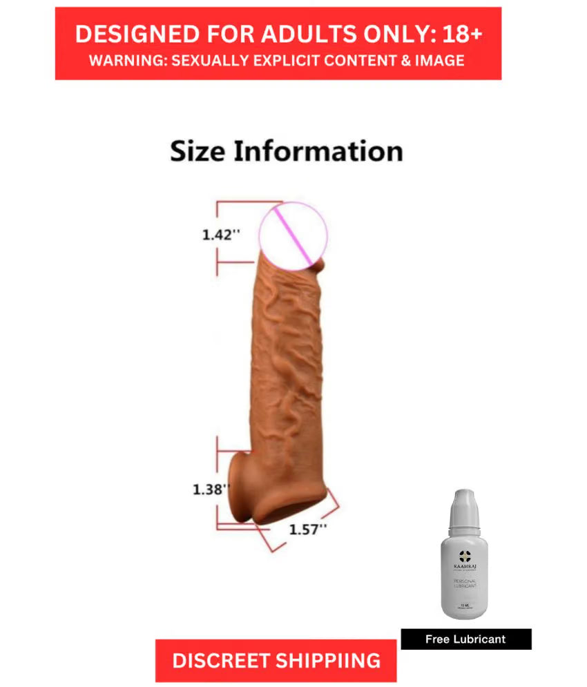 8 inch Silicon Made Double Brown Penis Cover