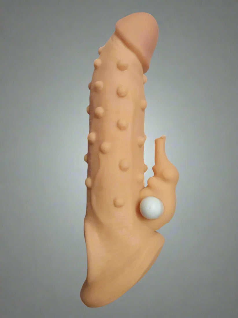 Jumbo Elephant Vibrating Extension Condom 9 IN.